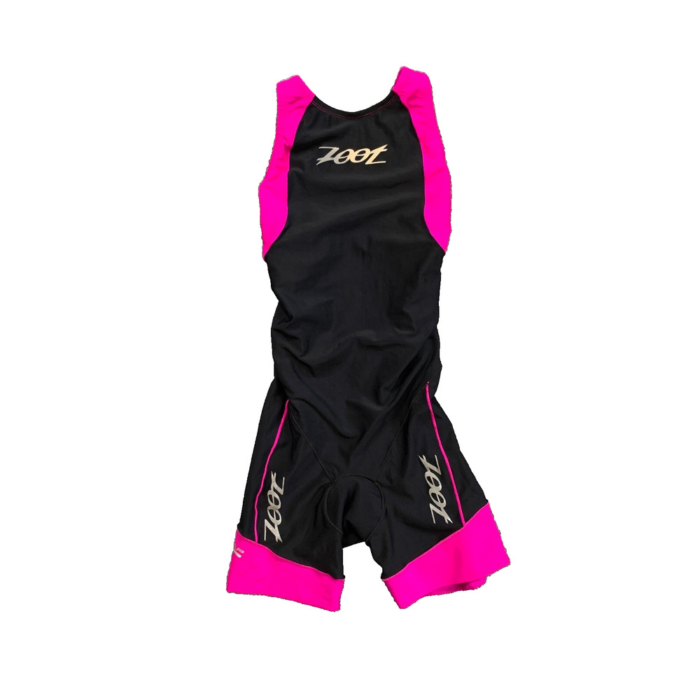 Zoot Tri Racesuit Womens 2XS/XS Hot Pink Black Core Aero Sleeveless Cycling